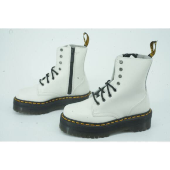 Doc Martens Jadon Platform White combat ankle boots size 5 M laces Dr. Womens - Picture 2 of 12